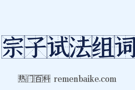 宗子试法组词是什么意思的图片